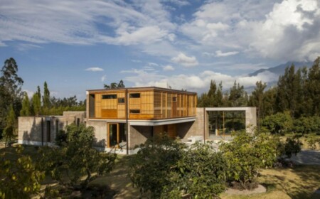 Haus im Wald moderne Architektur Beton Holz Südamerika