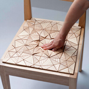 Holz Stuhl Details modernes Design stilvolle Einrichtung