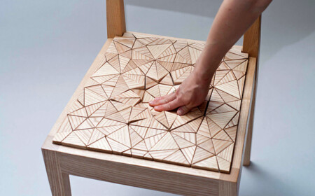 Holz Stuhl Details modernes Design stilvolle Einrichtung