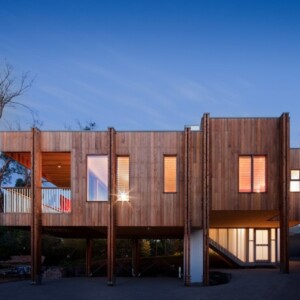 Holzhaus Eingeschoss-Clare Cousins Architekten Mornington Australien