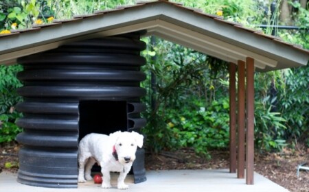 Hundehütte Design-Garten Gestalten-haustier sicher