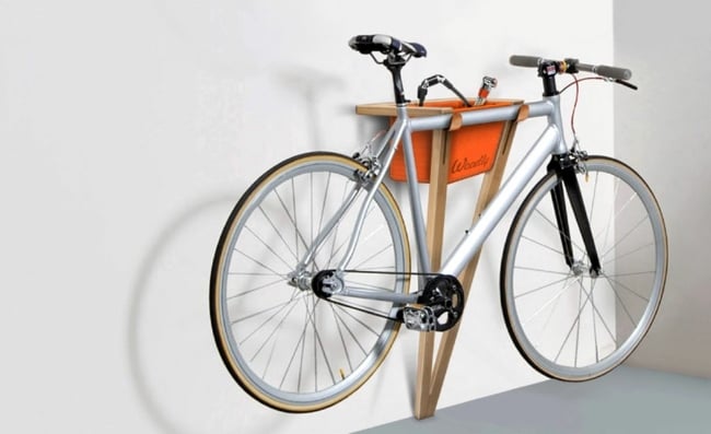Kinderzimmer Möbel Fahrrad Halter nachhaltig Holz