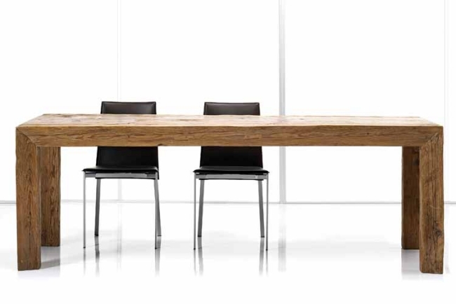 Klassischer Holztisch-massiv umilta-Design Stuhl Schwarz