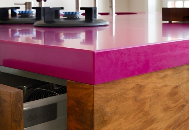 Küchensysteme modern Kücheninsel Pink Lackiert Glanz