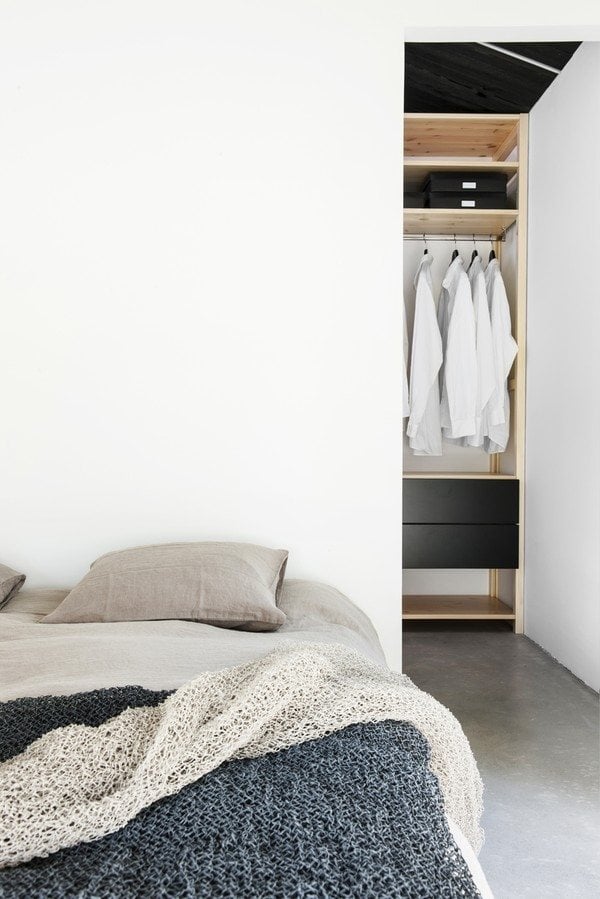 Maja-Wohnung Schlafzimmer Design Einbauschrank skandinavisch