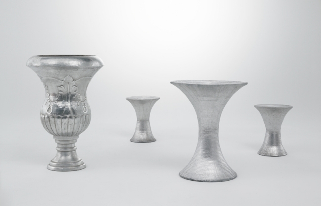 Möbel und Wohnaccessoires-handgetrieben vasen-Tische Hocker Aluminium