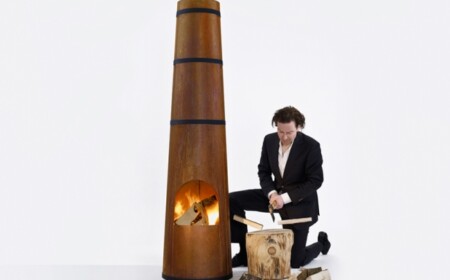 SmokeStack Garten-Feuerstelle Kamin Frederik-Roijé Design