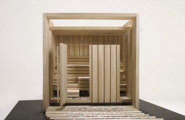 Studio Markunpoika-Blockhaus Sauna-senkrecht angeordnete Holzdiele