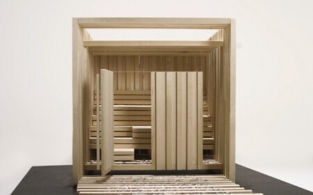 Studio Markunpoika-Blockhaus Sauna-senkrecht angeordnete Holzdiele