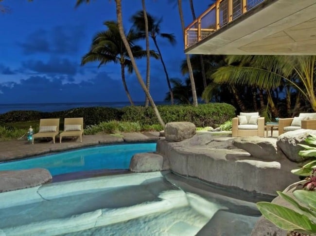 Traumhaus Pool Beleuchtung Pond Hawaii Villa