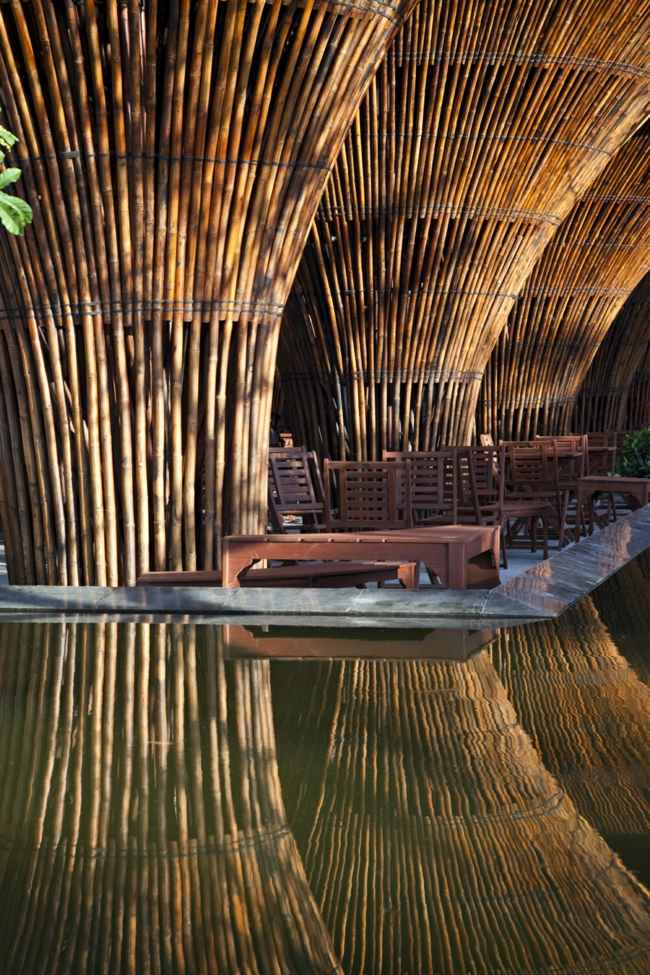exotisch Bambus Konstruktion offen gute Lüftung