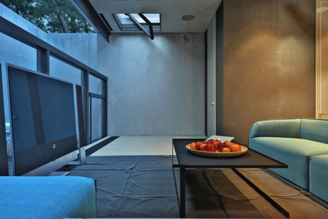 Wohnzimmer Design-3d Projekt-Sofa Flachbildfernseher Dachöffnung