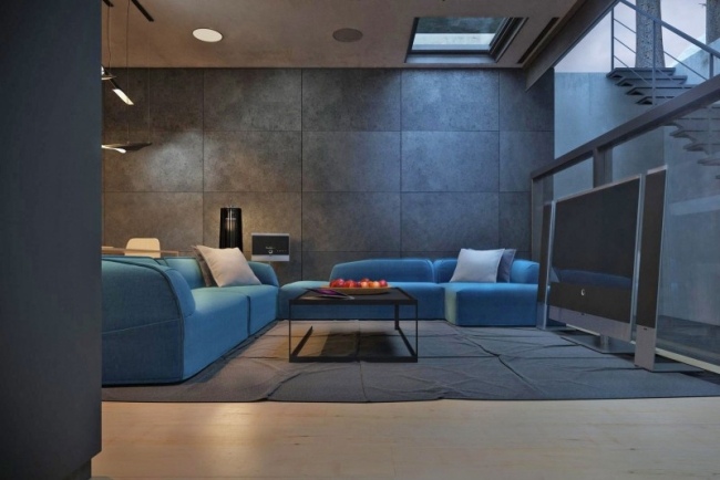 Wohnzimmer Designer Möbel-Flachbild Fernseher-modern Architektur