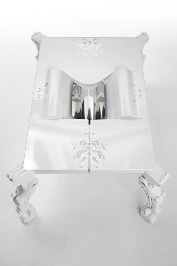 Möbel weißer Tisch königlicher Stil