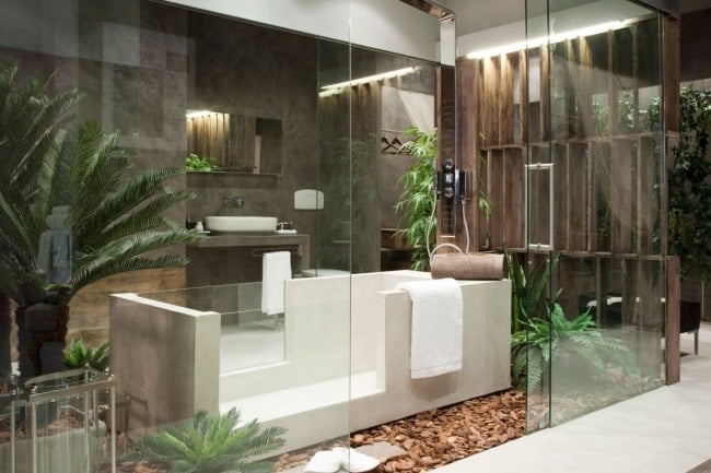 badezimmer glaswände garten eden als modernes designer schlafzimmer 