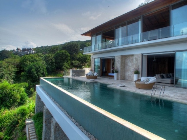 ferienhaus thailand lounge betten terrasse infinity pool