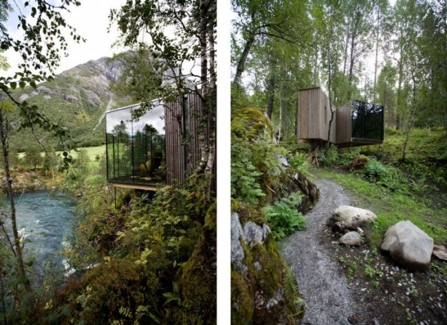 fluss ufer juvet designer landschaftshotel in norwegen