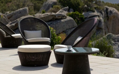 gartenmöbel aus polyrattan modern design couchtisch stuehle originell