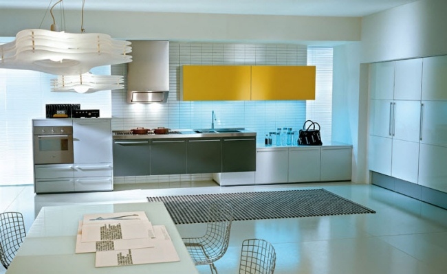 gelben küchenschrank moderne designer küche von pendini