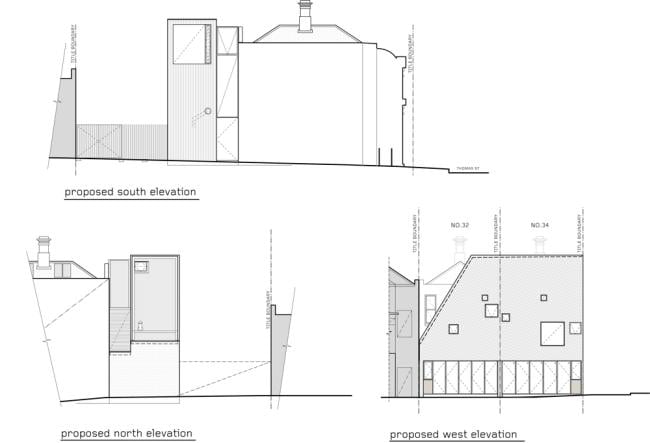 grundriss detail designer wohnhaus aus zwei gebäuden