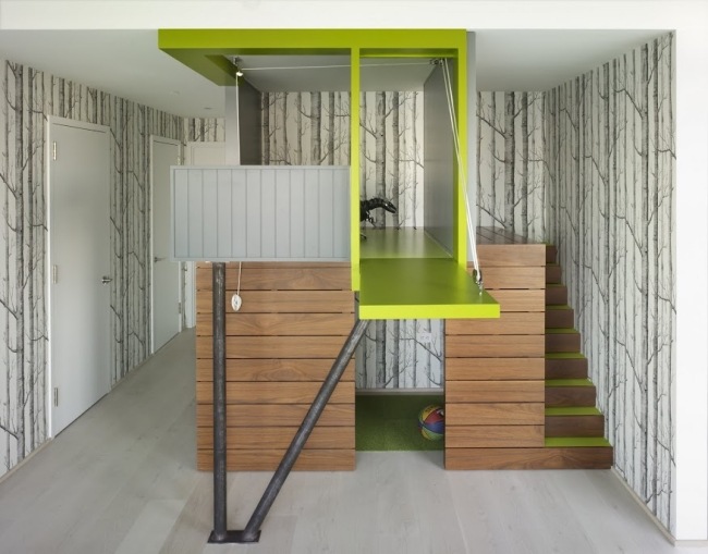 kinderhaus auf modernes wohnung interieur in bunten farben