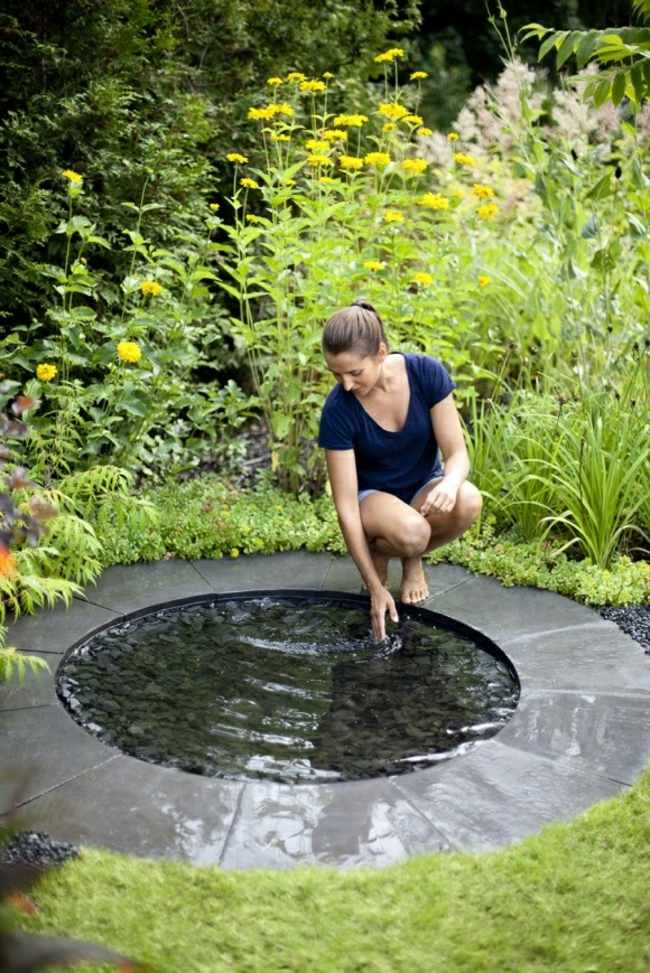 klein Garten Teich Spiegel Form selber machen