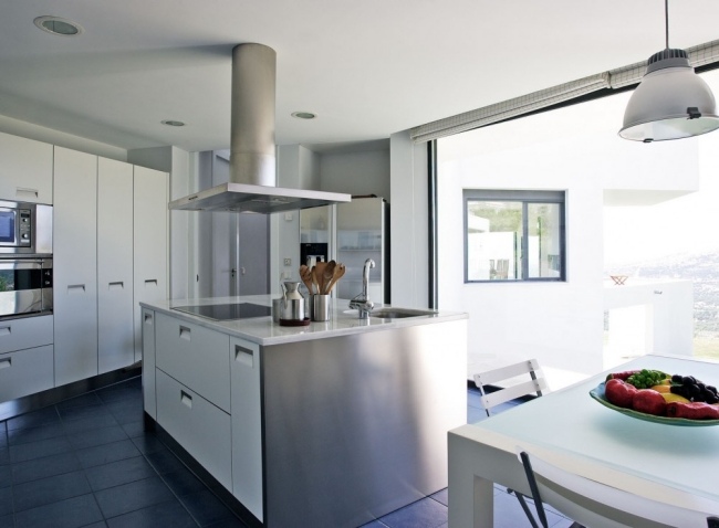 küche minimalistich el viento modernes haus auf marmorstein grundlage