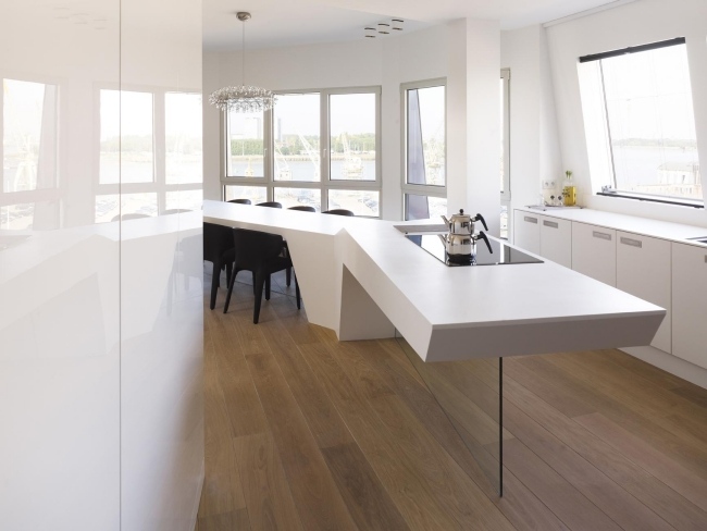 kücheninsel glasbein modernes penthouse design von himacscf