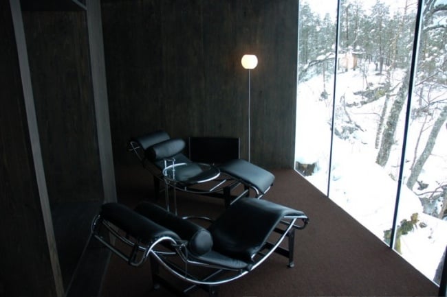 liegestühle leder juvet designer landschaftshotel in norwegen