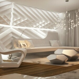 minimalistische Wohnung Einrichtung 3D Planung Designer Möbel