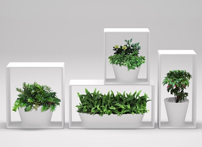 minimalistische badmöbel serie bisazza pflanzenständer