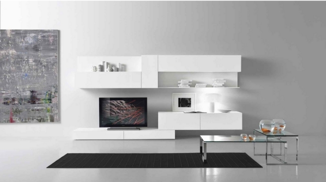 minimalistisches interieur modulare designer wandregale von presotto