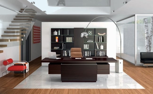 moderne Büroeinrichtung möbel holz chefzimmer