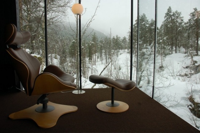 panoramablick genießen juvet landschaftshotel design in norwegen