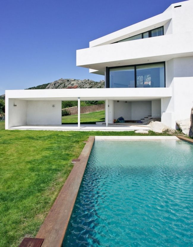 pool hintergarten el viento moderne villa auf marmorstein grundlage