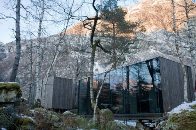rechteckige formen juvet landschaftshotel design in norwegen
