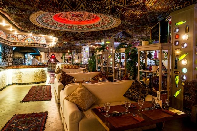restaurant lounge design exotische orient atmosphäre