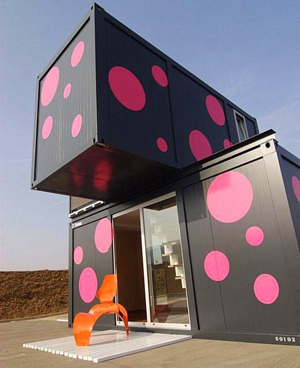 rosa punkte ideen für designer fertighäuser