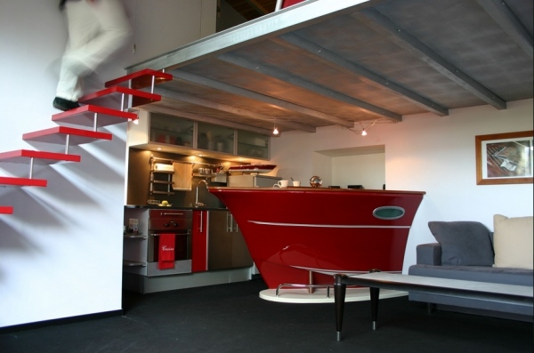 rotes model moderne bartheken designs von deck line