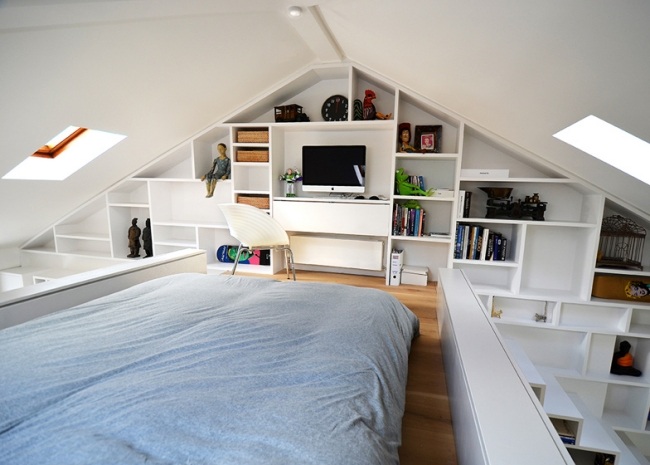 schlafzimmer einrichtung moderne dachgeschoss wohnung von craft design