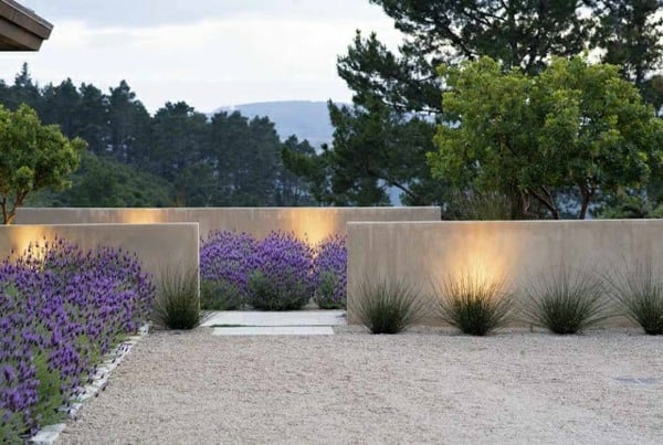 Gartenmauer Design Ideen Beleuchtung