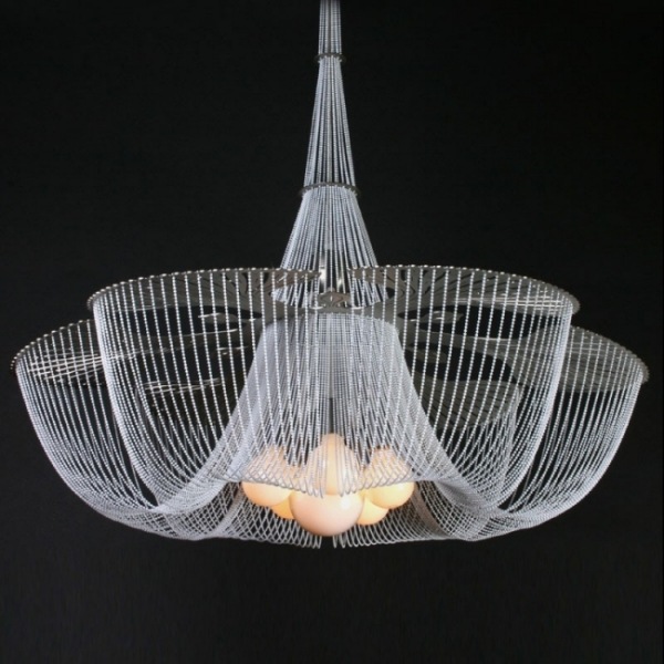 silber optik willowlamp kronleuchter design aus stahl