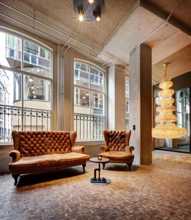sitzmöbel leder luxus familienhotel v nesplein in amsterdam