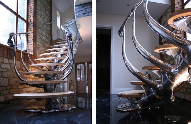 Moderne Treppen design - skelett design treppe edelstahl phillip watts