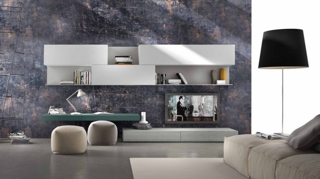 sofa beige modulare wandregal designs von presotto