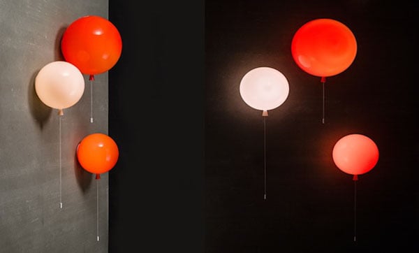 wand lampen verspieltes leuchten design in ballon form