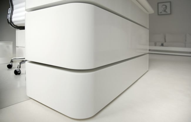 ovale Form Hochglanz Büro Möbel