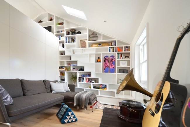 wohnbereich sofa moderne dachgeschoss wohnung von craft design