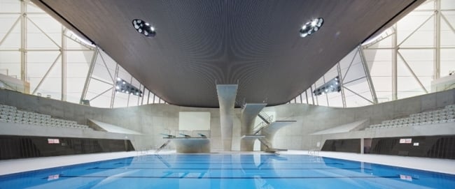 zaha hadids schwimmbad london sprungtürme beton