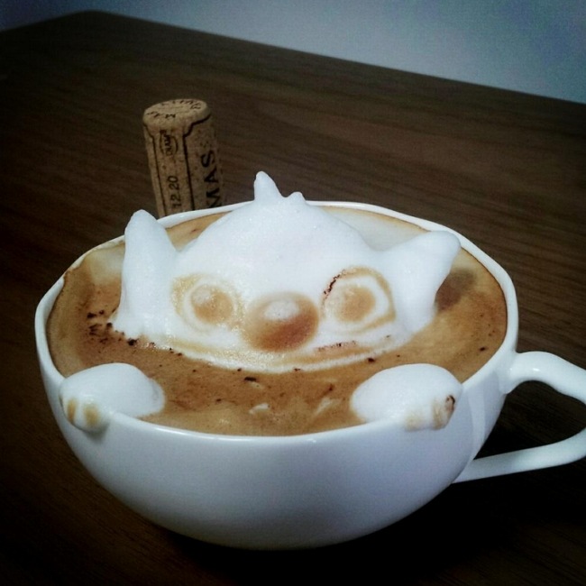 3d latte art kazuki yamamoto disney charakter stitch